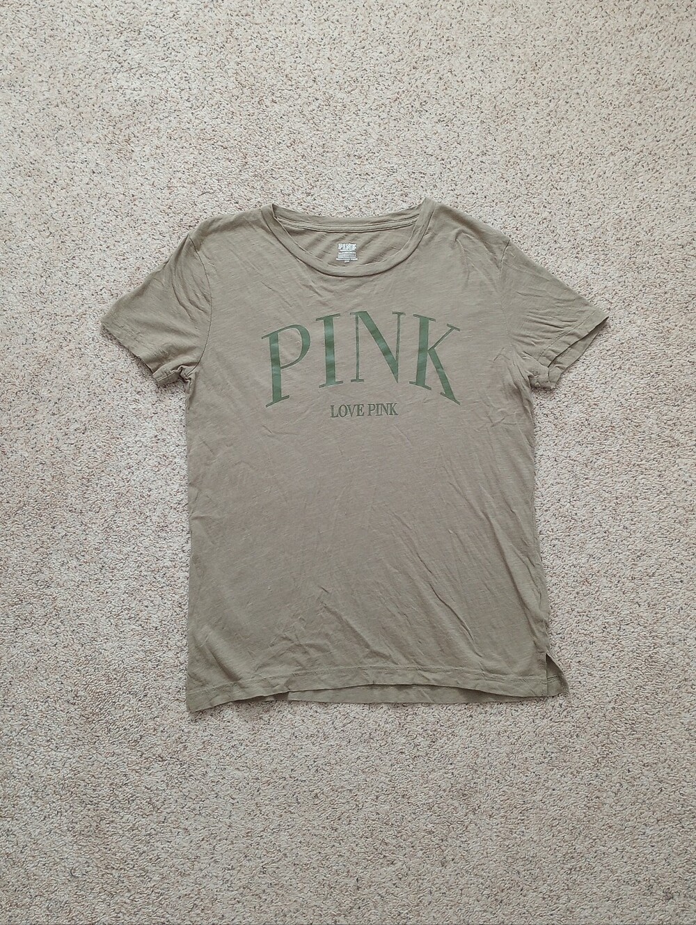 PINK LOVE PINK Victoria's Secret Green T-shirt XS